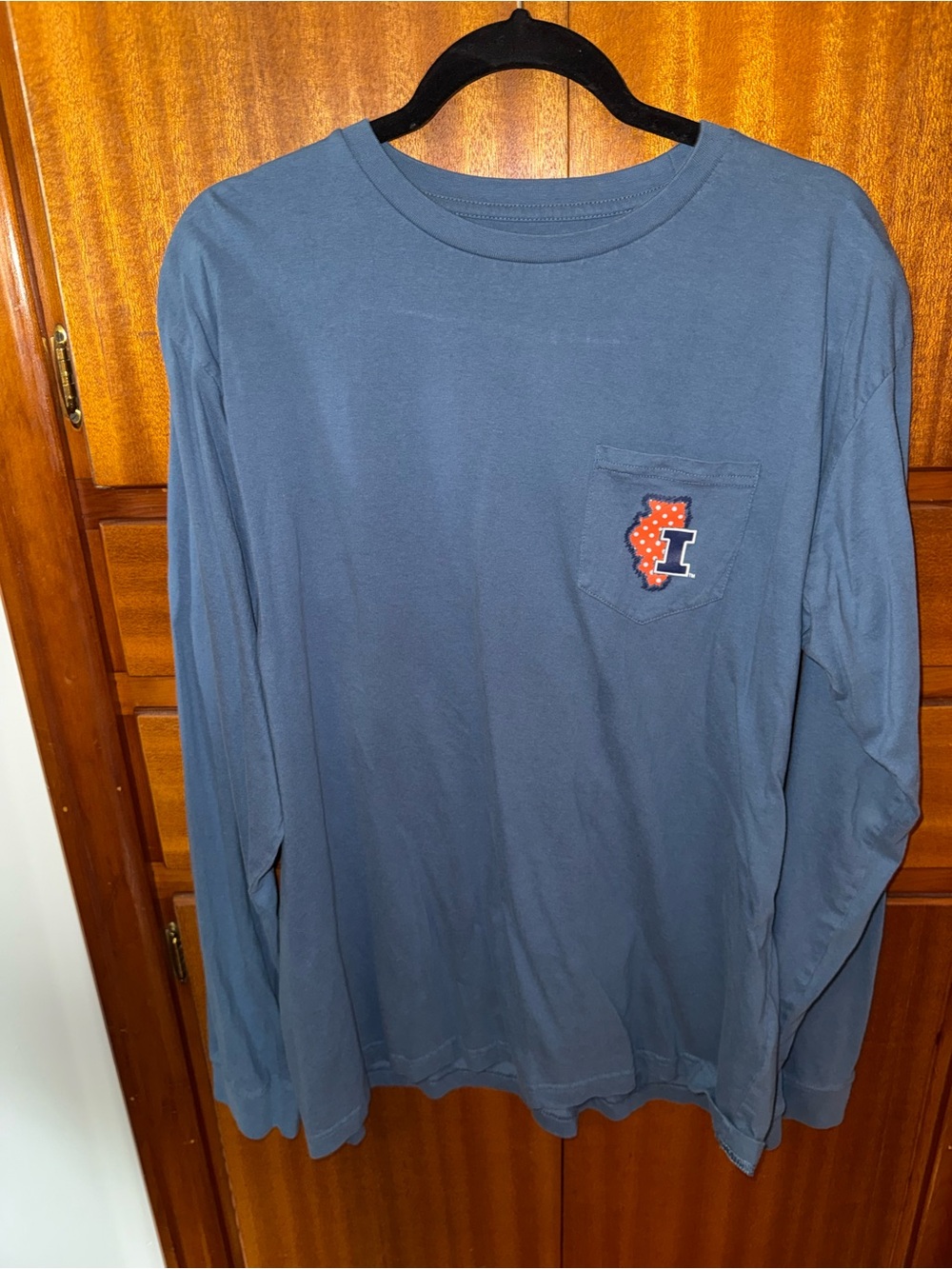 Illini Long-Sleeve Navy Pocket T-Shirt